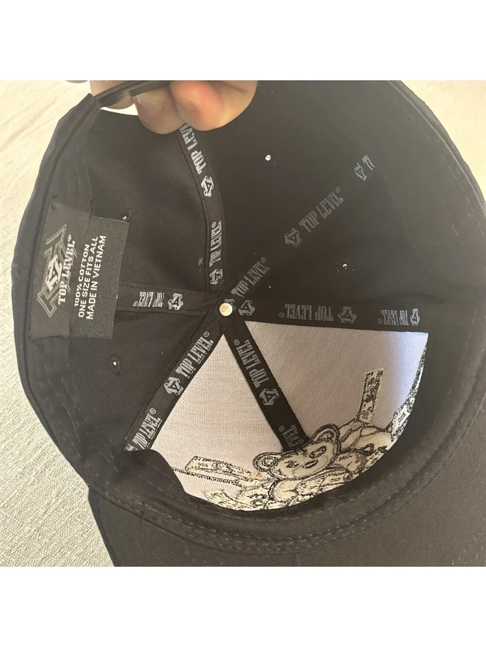 Self Made New Leader TL Embroidery Bear Money Snapback Hat Adult Adjustable Cap